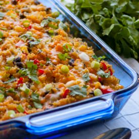 Tex Mex Bean Quinoa Casserole