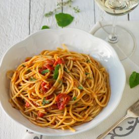 Spaghetti with Tomatoes & Anchovies