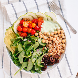 Greek Farro and Chickpea Salad