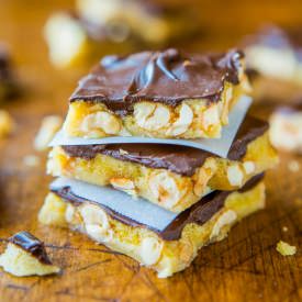 Chocolate Microwave Peanut Brittle