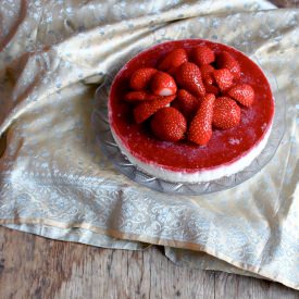 Frozen Lychee and Berry Cheesecake