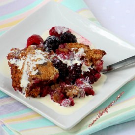 Mixed Berry and Pecan Cobbler