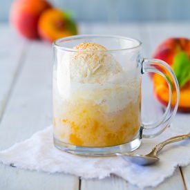 Peach Cobbler Mug Cake