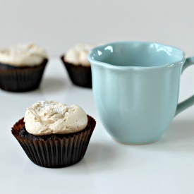 Chocolate and Caramel Chip Kahlua Cupcake