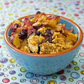 Mango & Blueberry Sour Cream Crisp