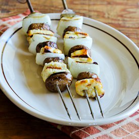 Grilled Halloumi Cheese Skewers