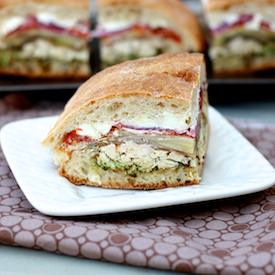Veggie Chicken Pressed Sandwiches