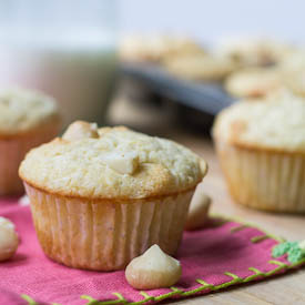 White Chocolate Macadamia Muffins