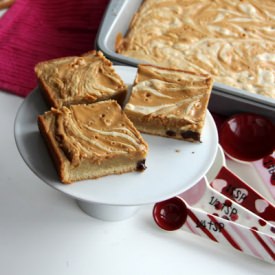 Peanut Butter Swirled Blondies