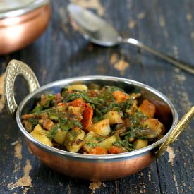 Potato Spinach Stir Fry