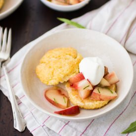 Nectarine Cornmeal Shorcakes