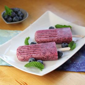 Blueberry-Mint Popsicles