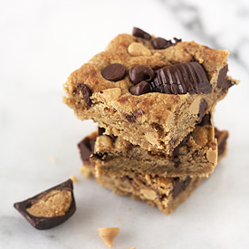 Triple Peanut Butter Blondies