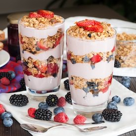 Berry Parfaits w/ Strawberry Cream