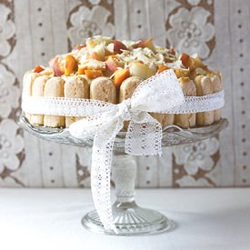 Peach and Caramel Mousse Charlotte