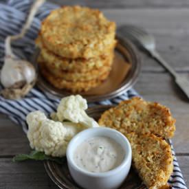Baked Cauliflower Pancakes