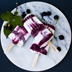 Blackberry Lime Coconut Popsicles