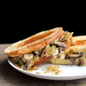 Leek and Mushroom Grilled Cheese