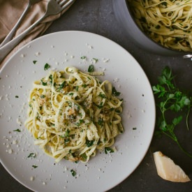 Walnut, Parsley and Parmesan Pasta