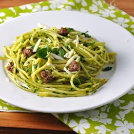Spaghetti with Parsley Pesto