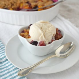 Peach and Blueberry Crumble