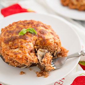 Pizza Quinoa Stuffed Portabellas