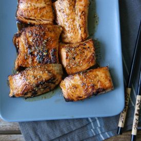 Salmon with a Sticky Glaze