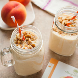 Brown Butter Peach Milkshakes