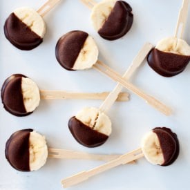 Frozen Chocolate Banana Pops