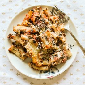 3 Cheese Baked Ziti with Spinach