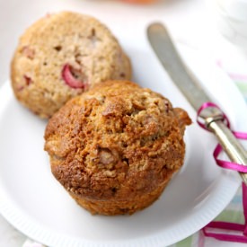 Rhubarb & Pear Muffins