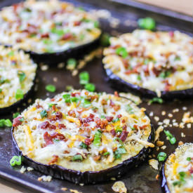 Loaded Eggplant Rounds