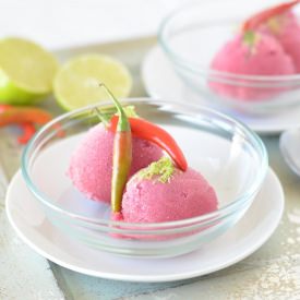 Chili-Infused Pomegranate Sorbet
