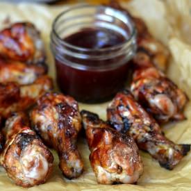 Plum Glazed Barbecue Drumettes