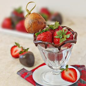 Fried Chocolate-Dipped Strawberries
