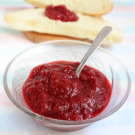 Low-Sugar Plum-Peach Freezer Jam