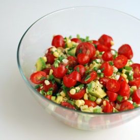 Tomato, Corn and Avocado Salad