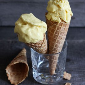 Coconut Ice Cream with Mango