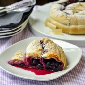 Blueberry Phyllo Snake Pie