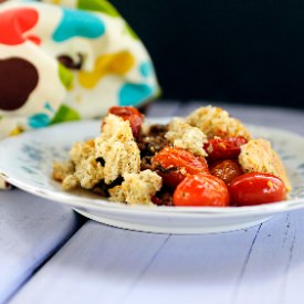 Tomato Cobbler with Biscuits