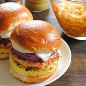 Red Curry Chicken Burgers