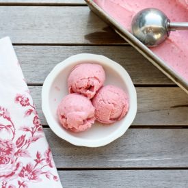 Roasted Strawberry Sherbet