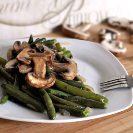 Green Beans, Mushrooms and Onions