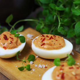 Eggs Stuffed with Tomatoes