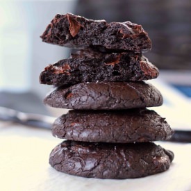 Salted Chocolate Truffle Cookies