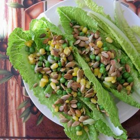 Pea, Corn, Pumpkin Seed Wraps