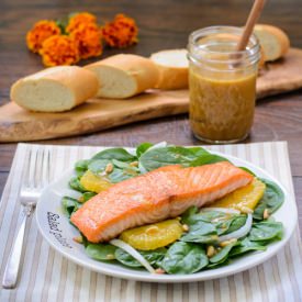 Salmon Spinach Salad