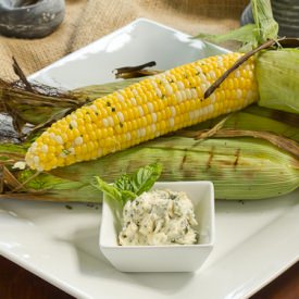 Grilled Corn with Basil Butter