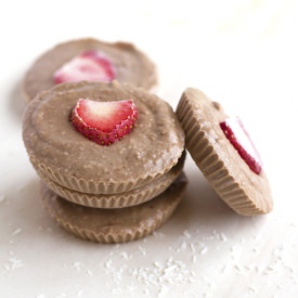 Chocolate “PB&J” Freezer Fudge