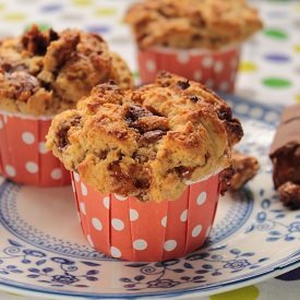 Snickers and Peanut Butter Muffins